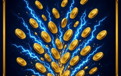 Coin Up Lightning coins shooting upward