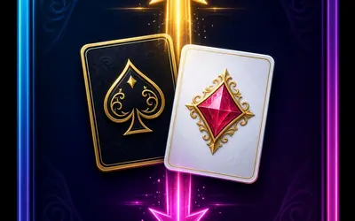 Hi-Lo Baccarat two cards and light arrows