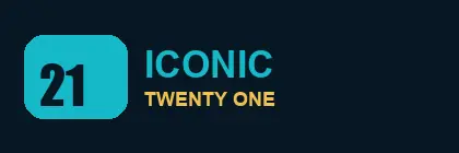 Iconic21 wordmark in teal
