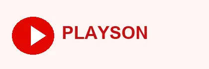 Playson wordmark with a red play mark