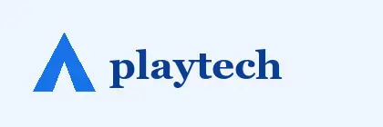 Playtech wordmark in blue
