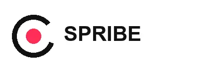 Spribe wordmark with a pink dot