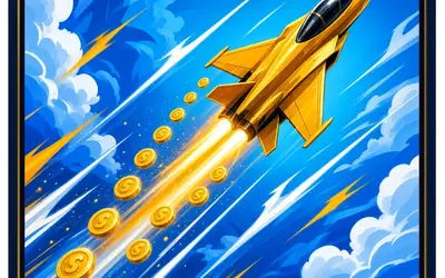 RangeX yellow jet climbing through a blue sky