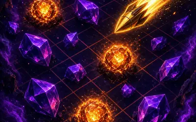 Turbo Mines gem grid with a gold rocket streak