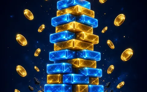Neon tower rising against a night sky