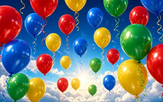 Balloon Pop colourful balloons ready to burst