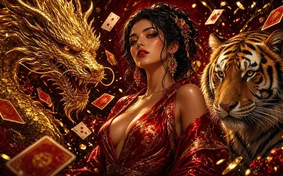 Dragon Tiger live cards with a dealer