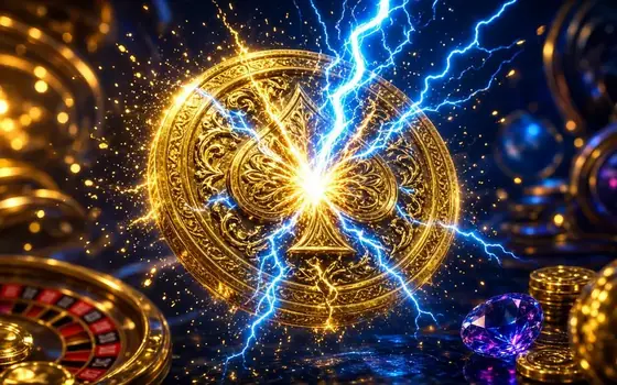 Thunder Coin gold piece struck by lightning